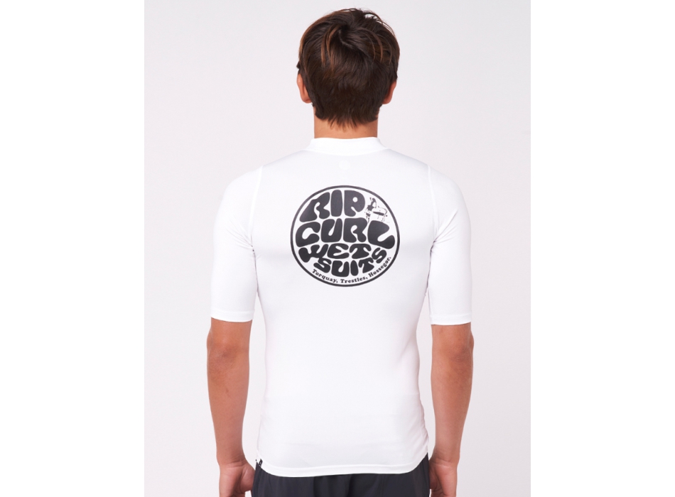 RIP CURL ICON PERF SHORT SLEEVE UV TEE WHITE