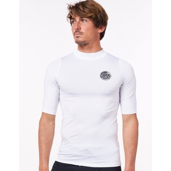 RIP CURL ICON PERF SHORT SLEEVE UV TEE WHITE