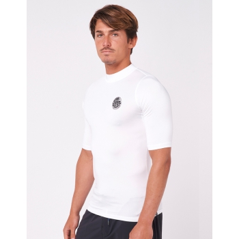 RIP CURL ICON PERF SHORT SLEEVE UV TEE WHITE