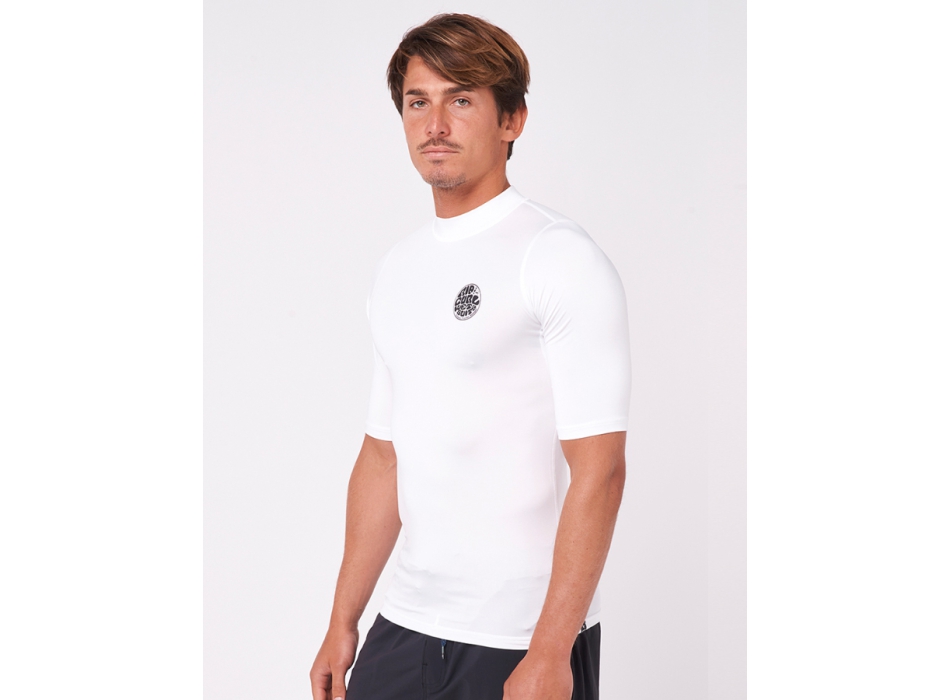 RIP CURL ICON PERF SHORT SLEEVE UV TEE WHITE