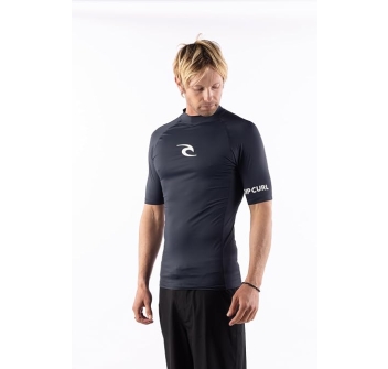 RIP CURL LYCRA SHORT SLEEVES AMAZON TIGHT FIT GREY HEATHER