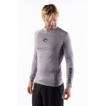 RIP CURL LYCRA LONG SLEEVES AMAZON TIGHT FIT GREY HEATHER 