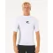 RIP CURL WAVES UV SHORT SLEEVE RASH VEST WHITE