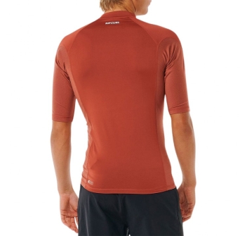 RIP CURL WAVES UV LONG SLEEVE RASH VEST RED
