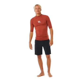 RIP CURL WAVES UV LONG SLEEVE RASH VEST RED