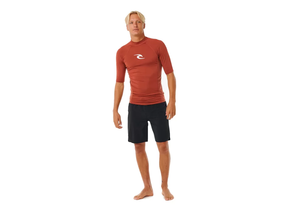RIP CURL WAVES UV LONG SLEEVE RASH VEST RED