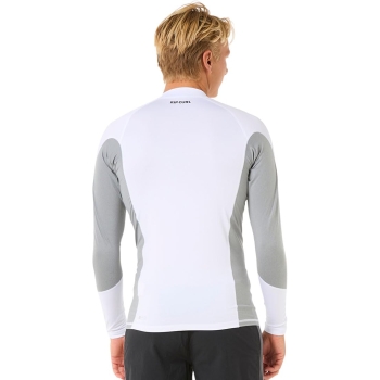 RIP CURL WAVES UV LONG SLEEVE RASH VEST WHITE