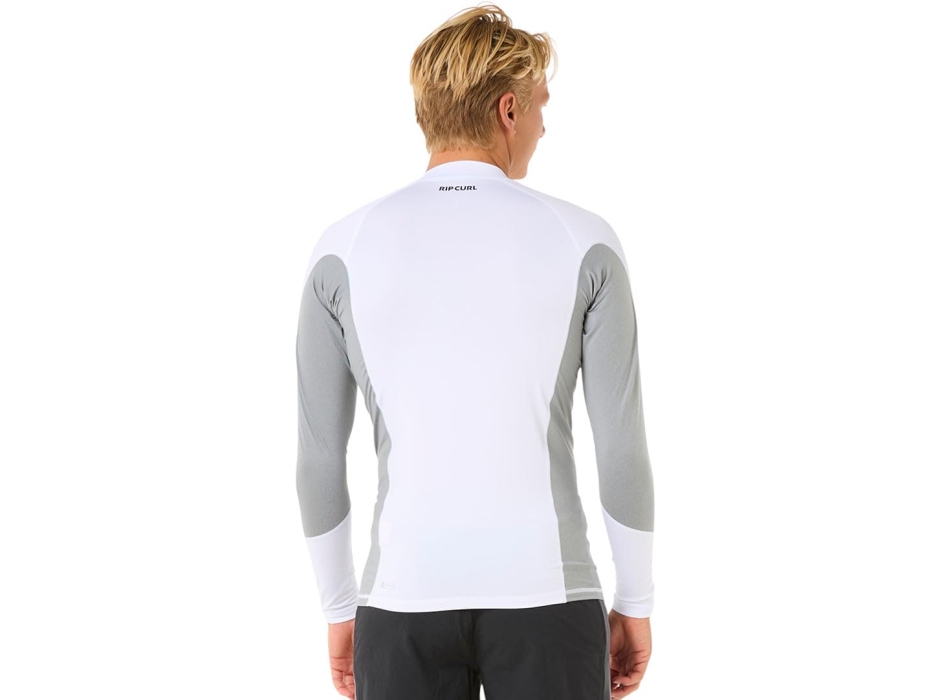 RIP CURL WAVES UV LONG SLEEVE RASH VEST WHITE