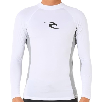 RIP CURL WAVES UV LONG SLEEVE RASH VEST WHITE