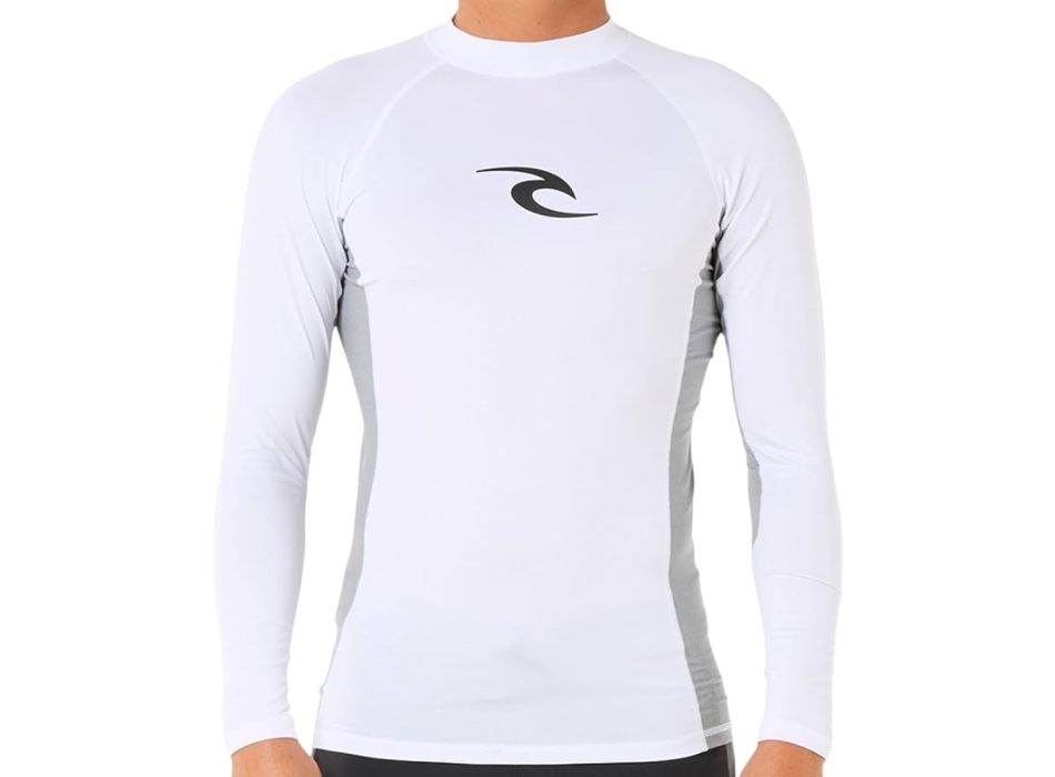 RIP CURL WAVES UV LONG SLEEVE RASH VEST WHITE