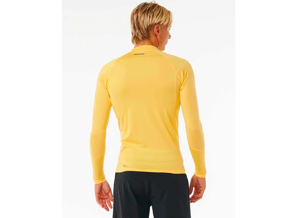 RIP CURL WAVES UV LONG SLEEVE RASH VEST YELLOW