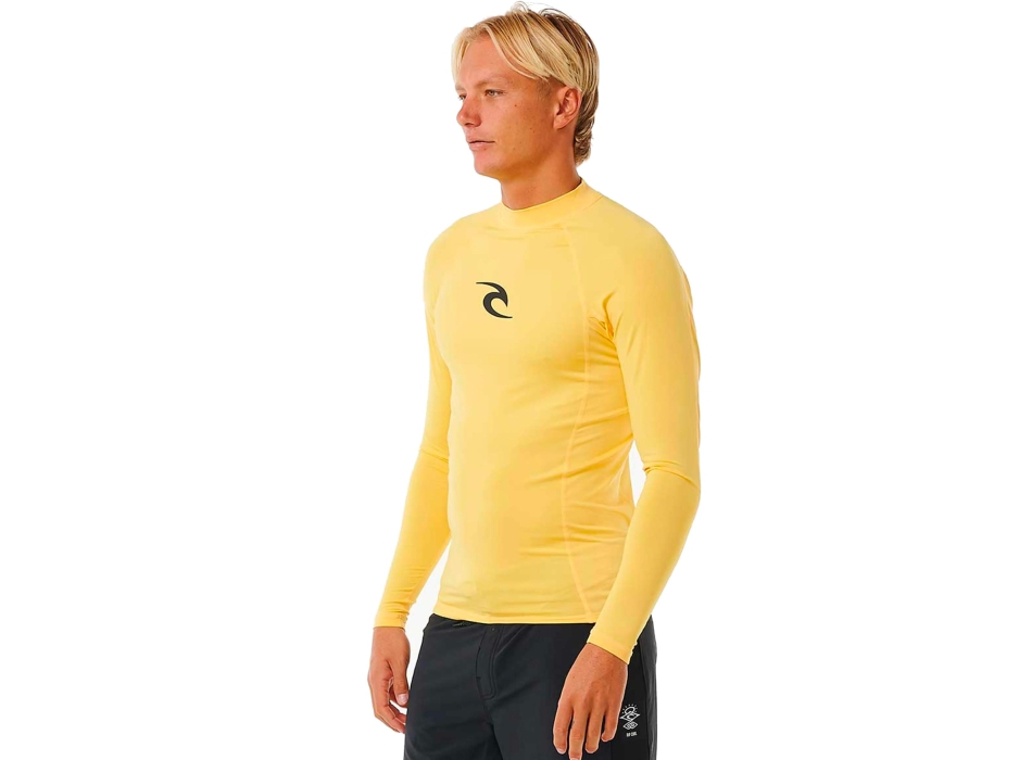 RIP CURL WAVES UV LONG SLEEVE RASH VEST YELLOW