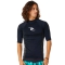 RIP CURL WAVES UV SHORT SLEEVE RASH VEST UPF50+ BLACK 