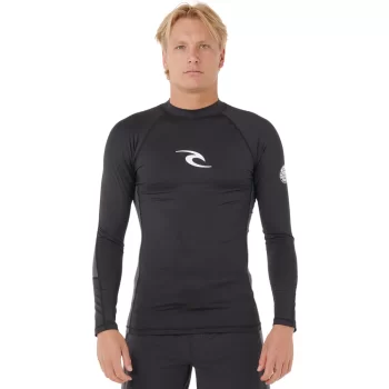 RIP CURL WAVES UPF PERF LONG SLEEVE RASH VEST WHITE
