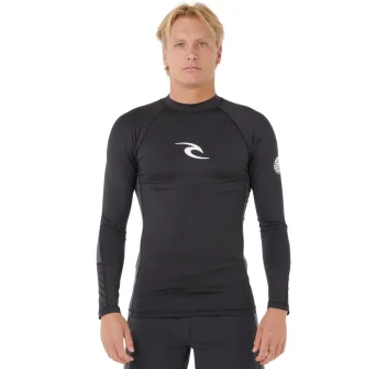 RIP CURL WAVES UPF PERF LONG SLEEVE RASH VEST WHITE