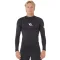 RIP CURL WAVES UPF PERF LONG SLEEVE RASH VEST BLACK
