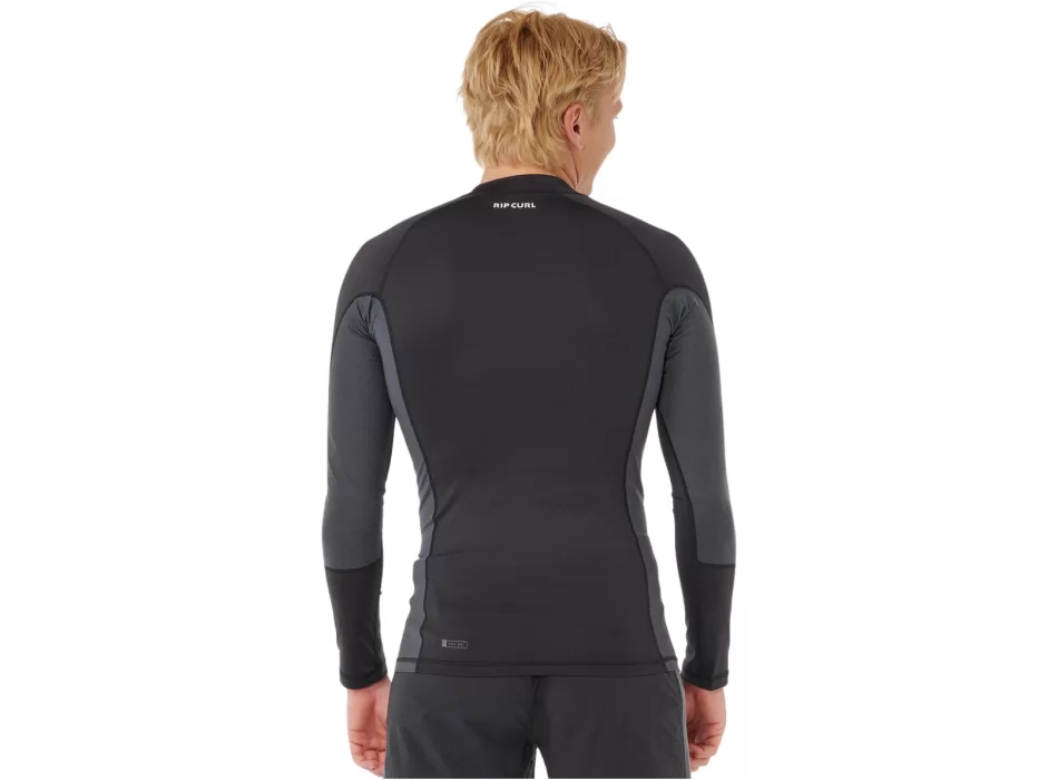 RIP CURL WAVES UPF PERF LONG SLEEVE RASH VEST WHITE