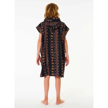 RIP CURL MIXED HOODED PONCHO BOY BLACK PURPLE