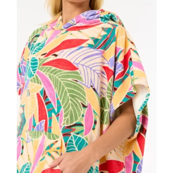 RIP CURL MIXED HOODED PONCHO DARK CHOCOLATE