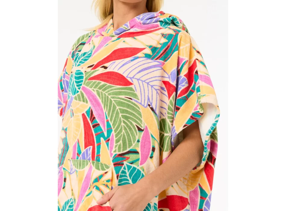 RIP CURL MIXED HOODED PONCHO DARK CHOCOLATE