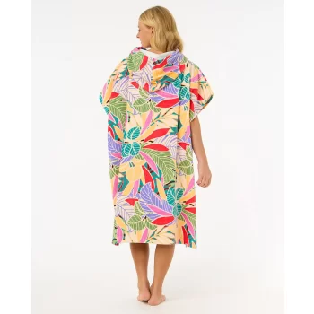 RIP CURL MIXED HOODED PONCHO DARK CHOCOLATE