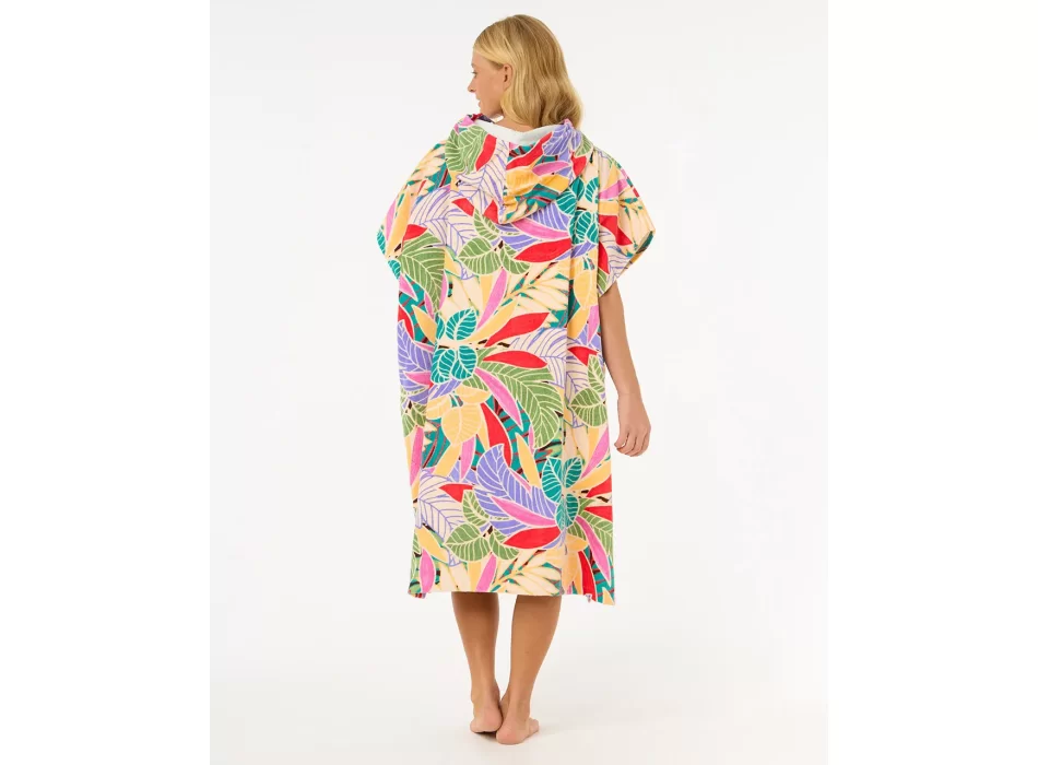 RIP CURL MIXED HOODED PONCHO DARK CHOCOLATE