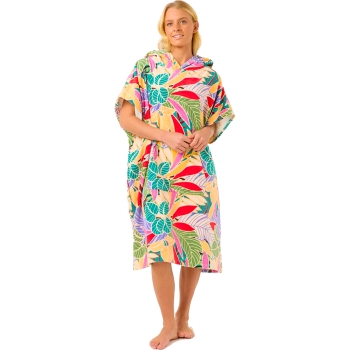 RIP CURL MIXED HOODED PONCHO DARK CHOCOLATE