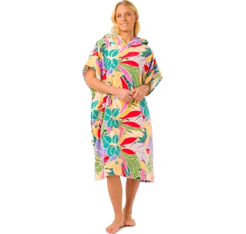 RIP CURL MIXED HOODED PONCHO DARK CHOCOLATE