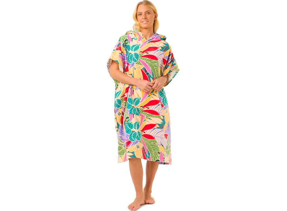 RIP CURL MIXED HOODED PONCHO DARK CHOCOLATE