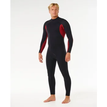 RIP CURL WETSUIT 4/3 TRAD BACK ZIP BLACK