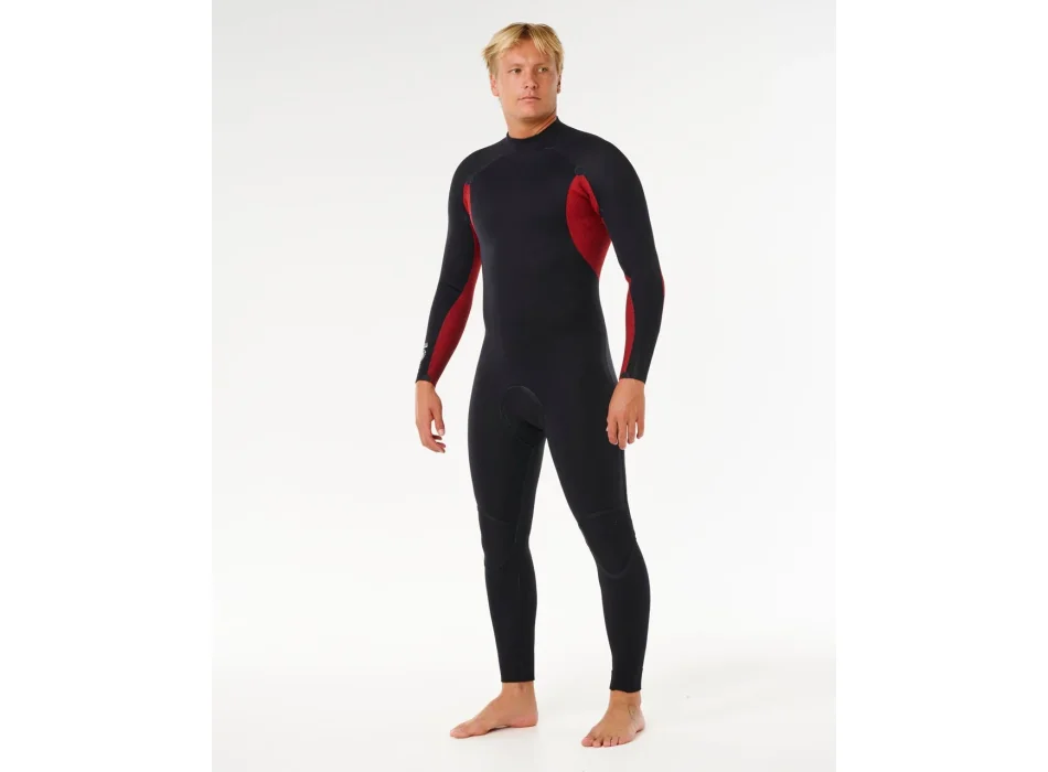 RIP CURL WETSUIT 4/3 TRAD BACK ZIP BLACK