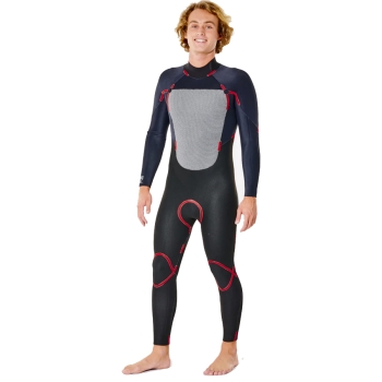 RIP CURL OMEGA 4/3 BACK ZIP WETSUIT BLUE