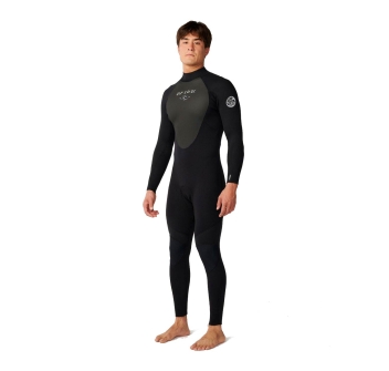 RIP CURL OMEGA 4/3 WETSUIT CHEST ZIP BLACK