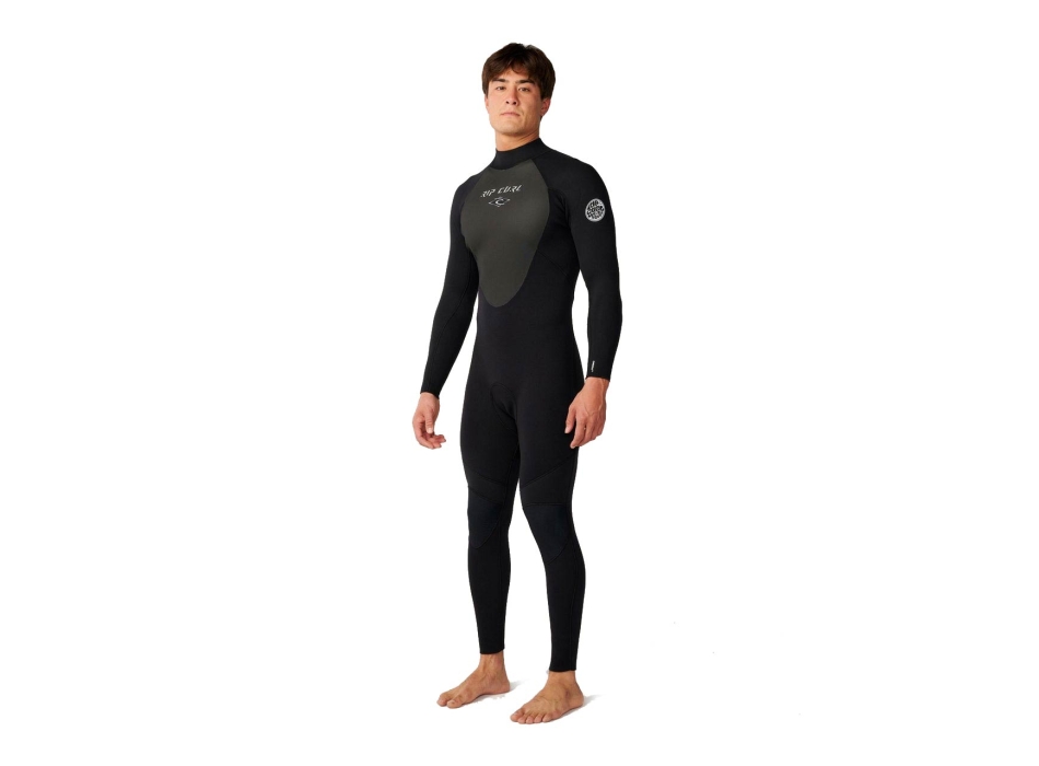 RIP CURL OMEGA 4/3 WETSUIT CHEST ZIP BLACK