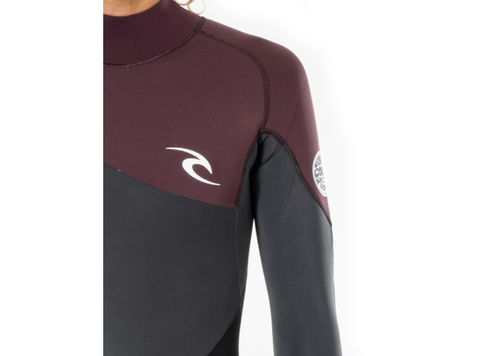 RIP CURL OMEGA 5/3 BACK ZIP WETSUIT MAROON