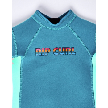 RIP CURL GROMS OMEGA BACK ZIP SPRINGSUIT AQUA