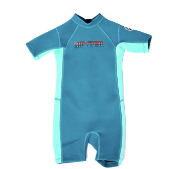 RIP CURL GROMS OMEGA BACK ZIP SPRINGSUIT AQUA