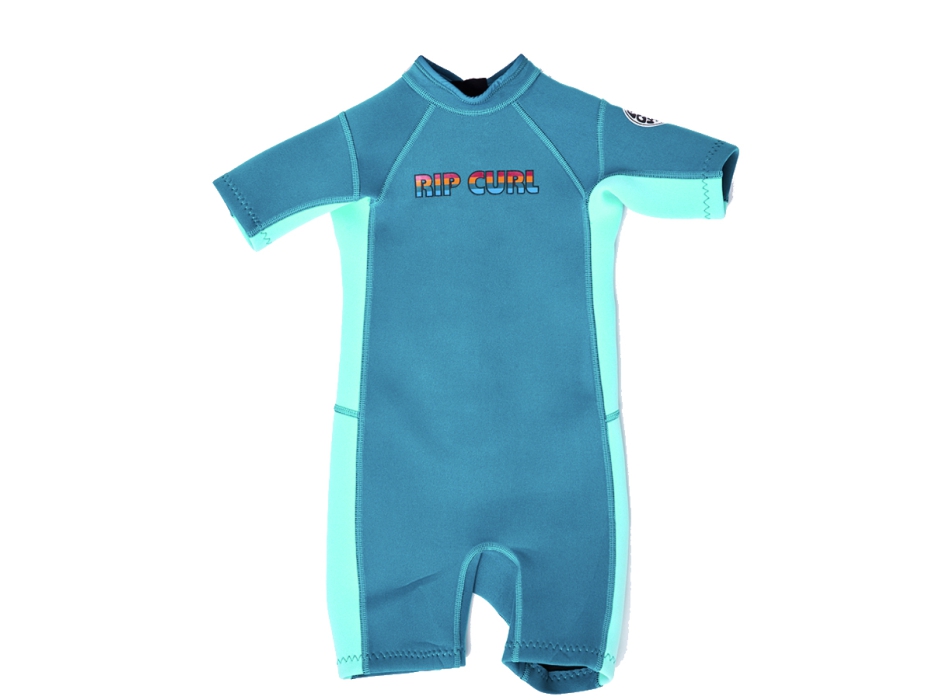 RIP CURL GROMS OMEGA BACK ZIP SPRINGSUIT AQUA