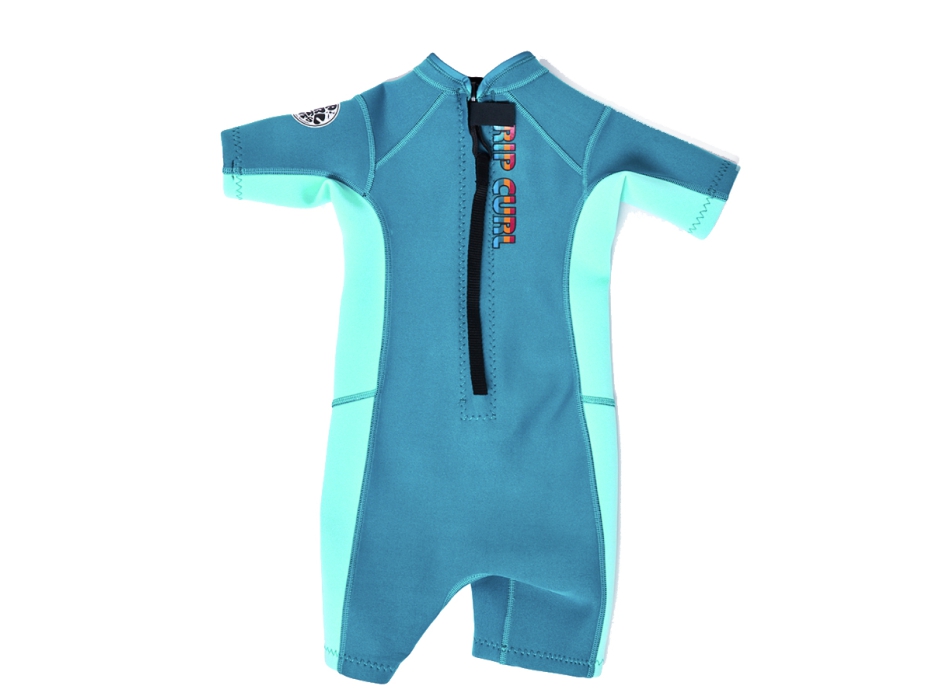 RIP CURL GROMS OMEGA BACK ZIP SPRINGSUIT AQUA