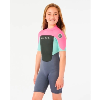 RIP CURL OMEGA BACK ZIP SPRINGSUIT PINK 1.5MM