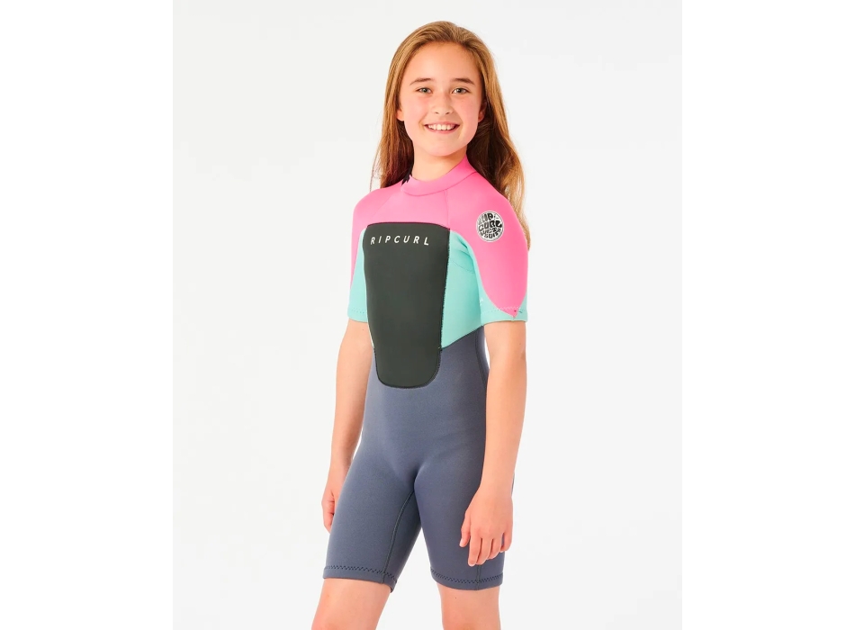 RIP CURL OMEGA BACK ZIP SPRINGSUIT PINK 1.5MM