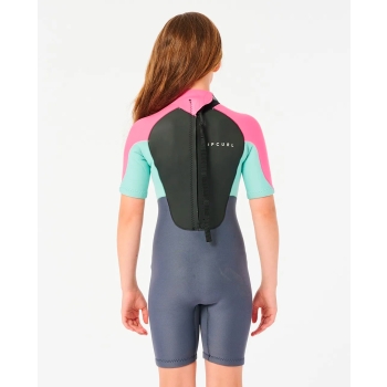 RIP CURL OMEGA BACK ZIP SPRINGSUIT PINK 1.5MM