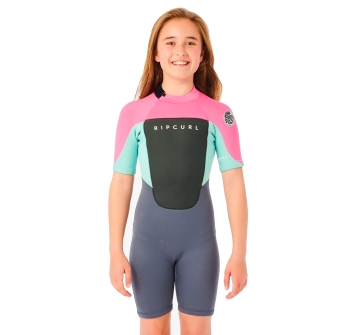 RIP CURL OMEGA BACK ZIP SPRINGSUIT PINK 1.5MM