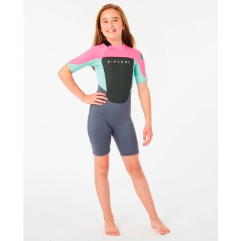 RIP CURL OMEGA BACK ZIP SPRINGSUIT PINK 1.5MM
