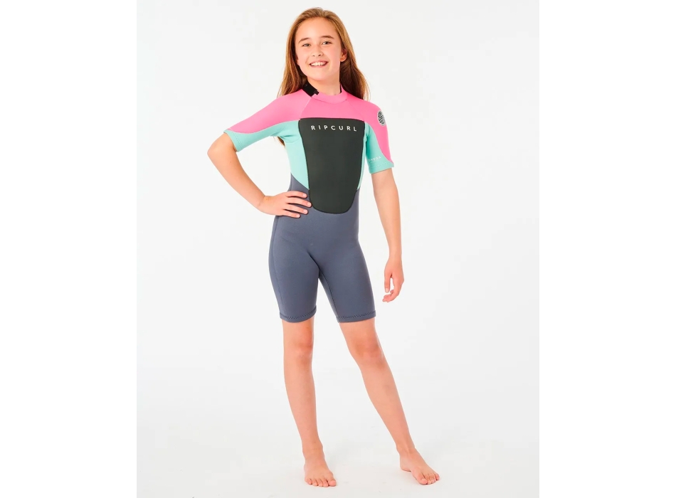 RIP CURL OMEGA BACK ZIP SPRINGSUIT PINK 1.5MM