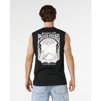 RIP CURL PADANG CUP 26 MUSCLE TEE BLACK