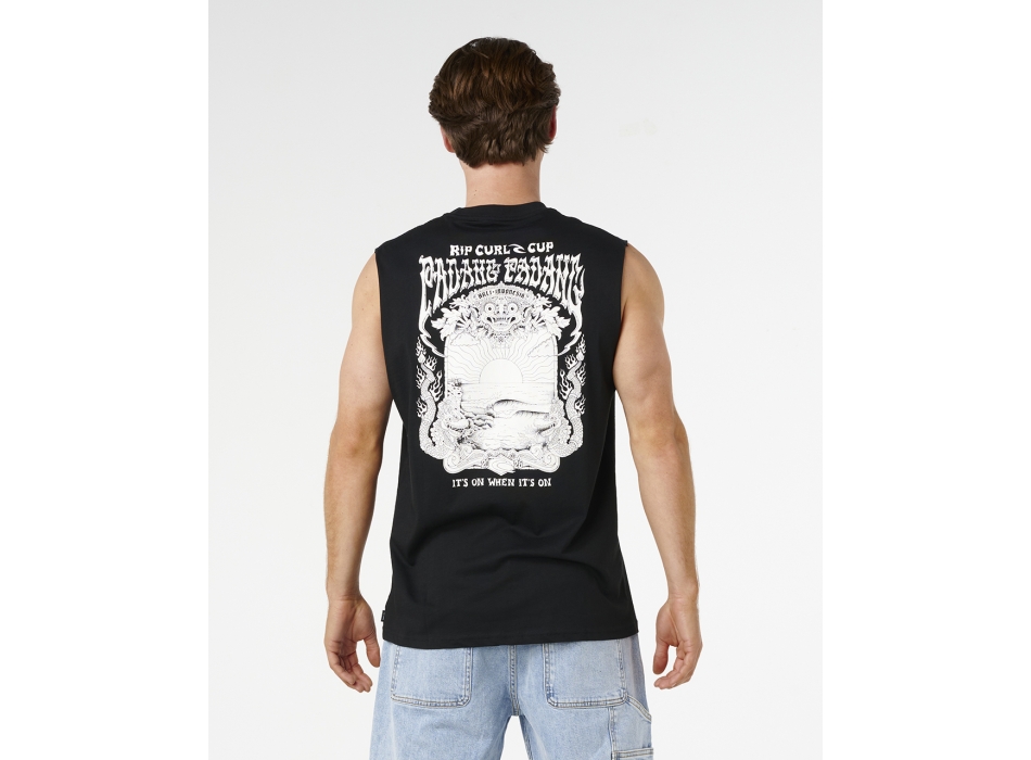 RIP CURL PADANG CUP 26 MUSCLE TEE BLACK