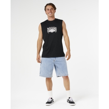 RIP CURL PADANG CUP 26 MUSCLE TEE BLACK
