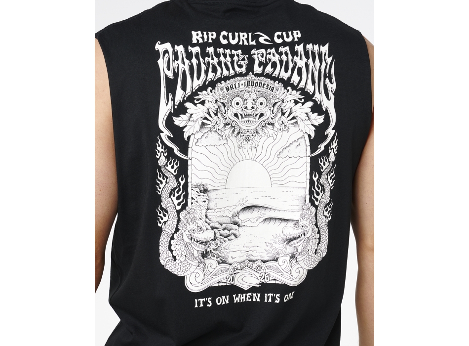 RIP CURL PADANG CUP 26 MUSCLE TEE BLACK