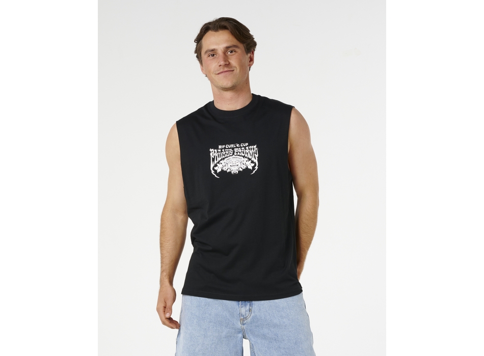 RIP CURL PADANG CUP 26 MUSCLE TEE BLACK